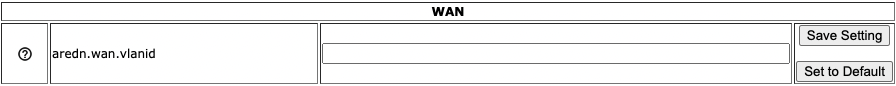 Advanced Configuration - WAN VLAN ID