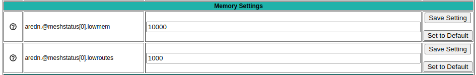 Advanced Configuration - low memory thresholds