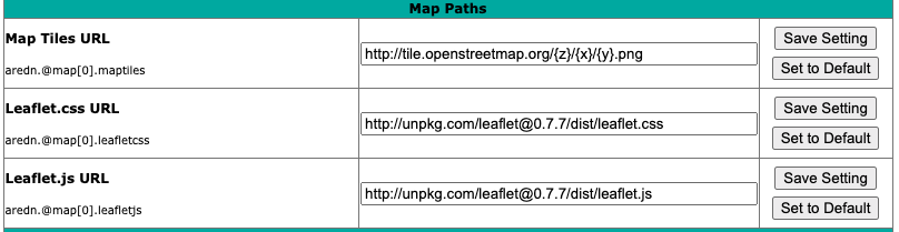 Advanced Configuration - map paths