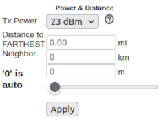 Basic Power and Distance Settings